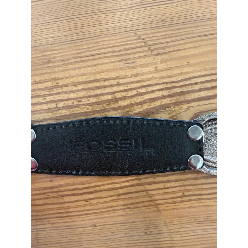 Fossil black leather